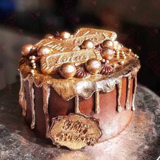 Chocolate Gold Drip Cake in Faisalabad
