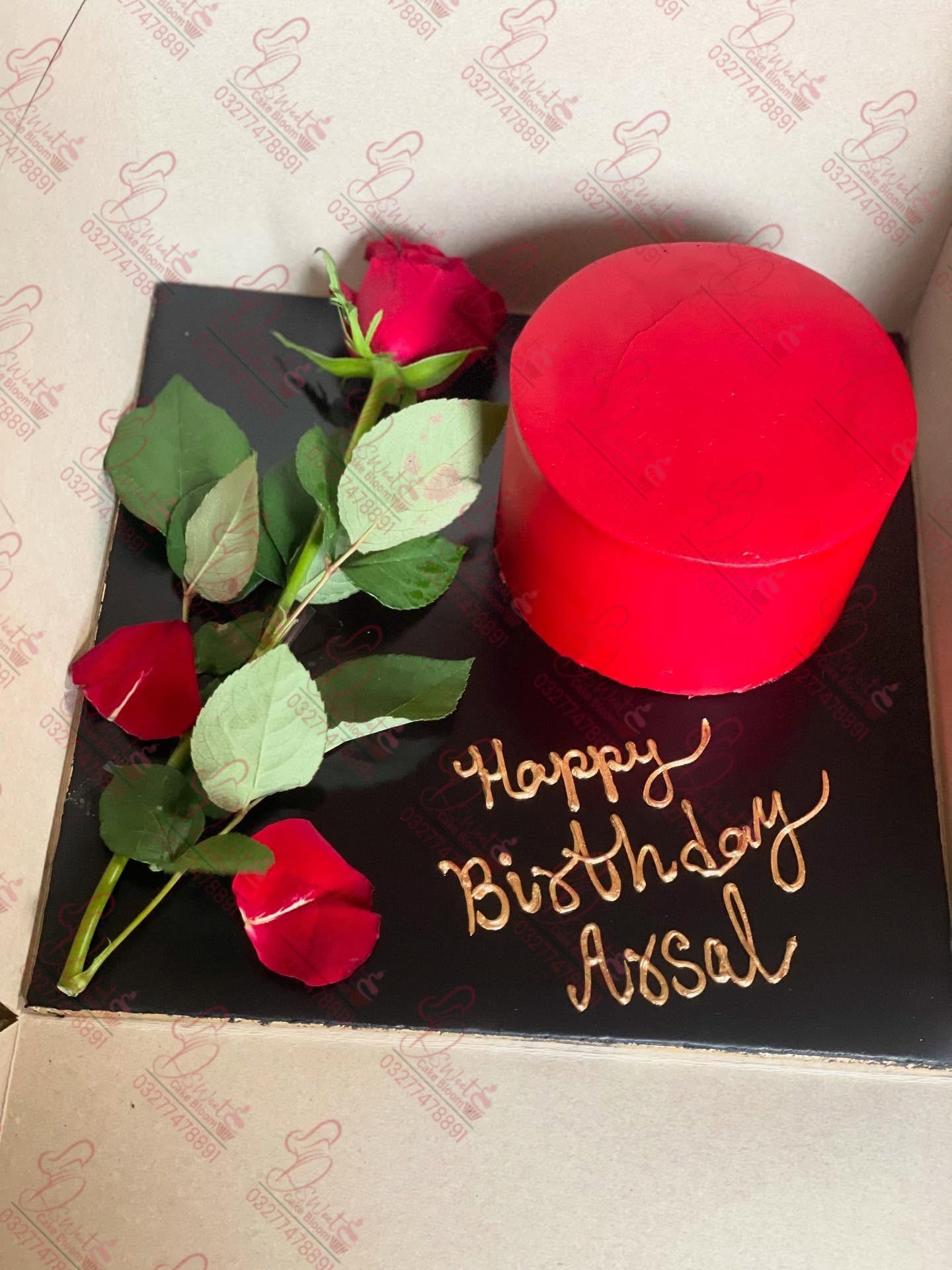 Red Black One Pound Cake in Islamabad