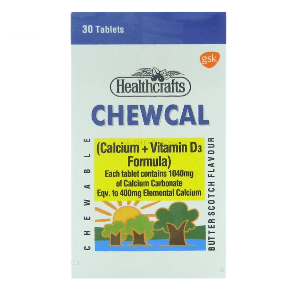 Chewcal Tablets 400Mg/100Iu (1 Bottle = 30 Tablets)