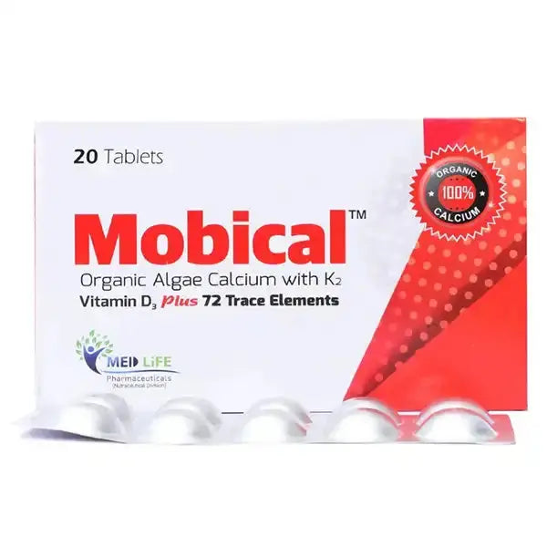 Mobical Tablets 750mg - 20 Tablets Calcium & Vitamin D