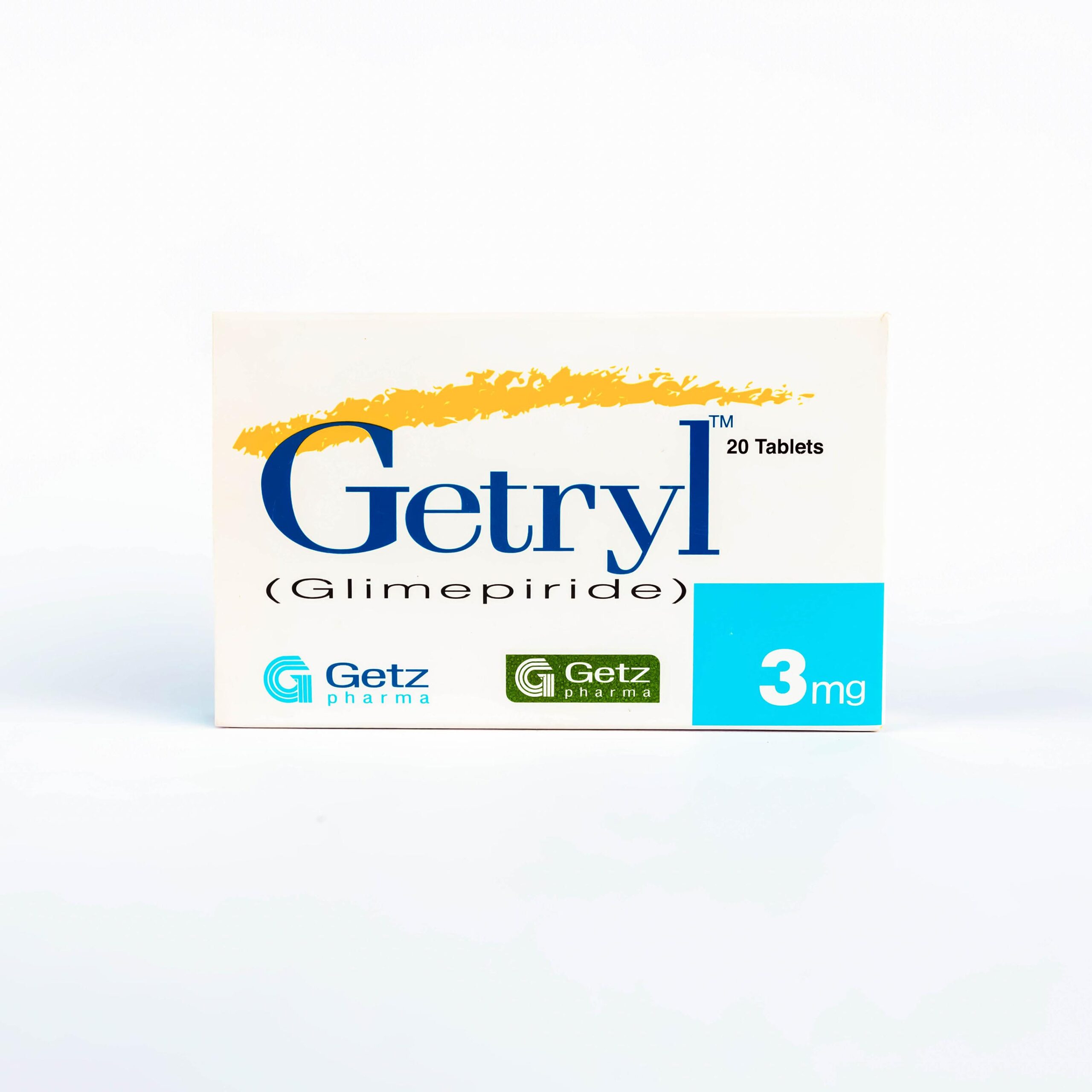 Getryl Tablets 3Mg (3 Strip = 30 Tablets)