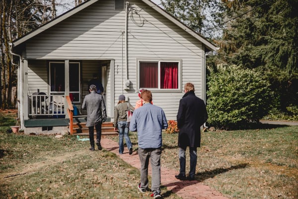 James and Sam Moyer Along with crew visit inside Nancy Moyers home