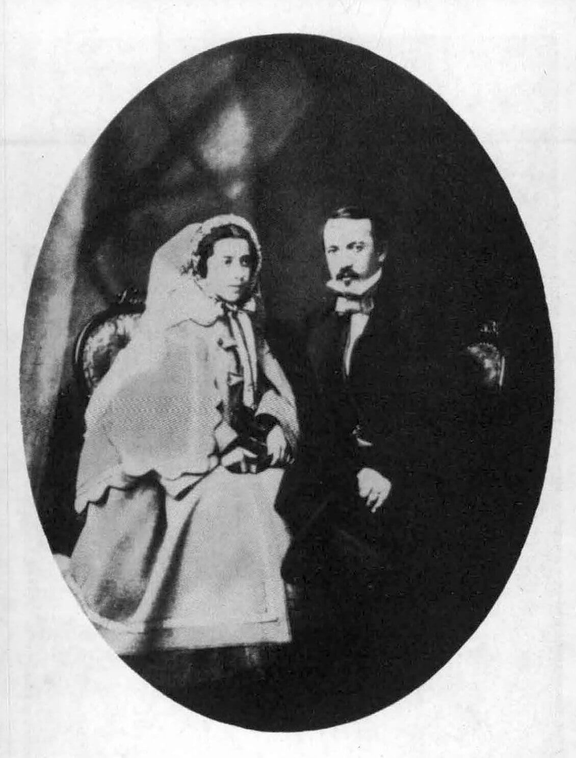 Der Photograph Karl Dauthendey, der Vater des Dichters, und seine Braut. Photo: Karl Dauthendey