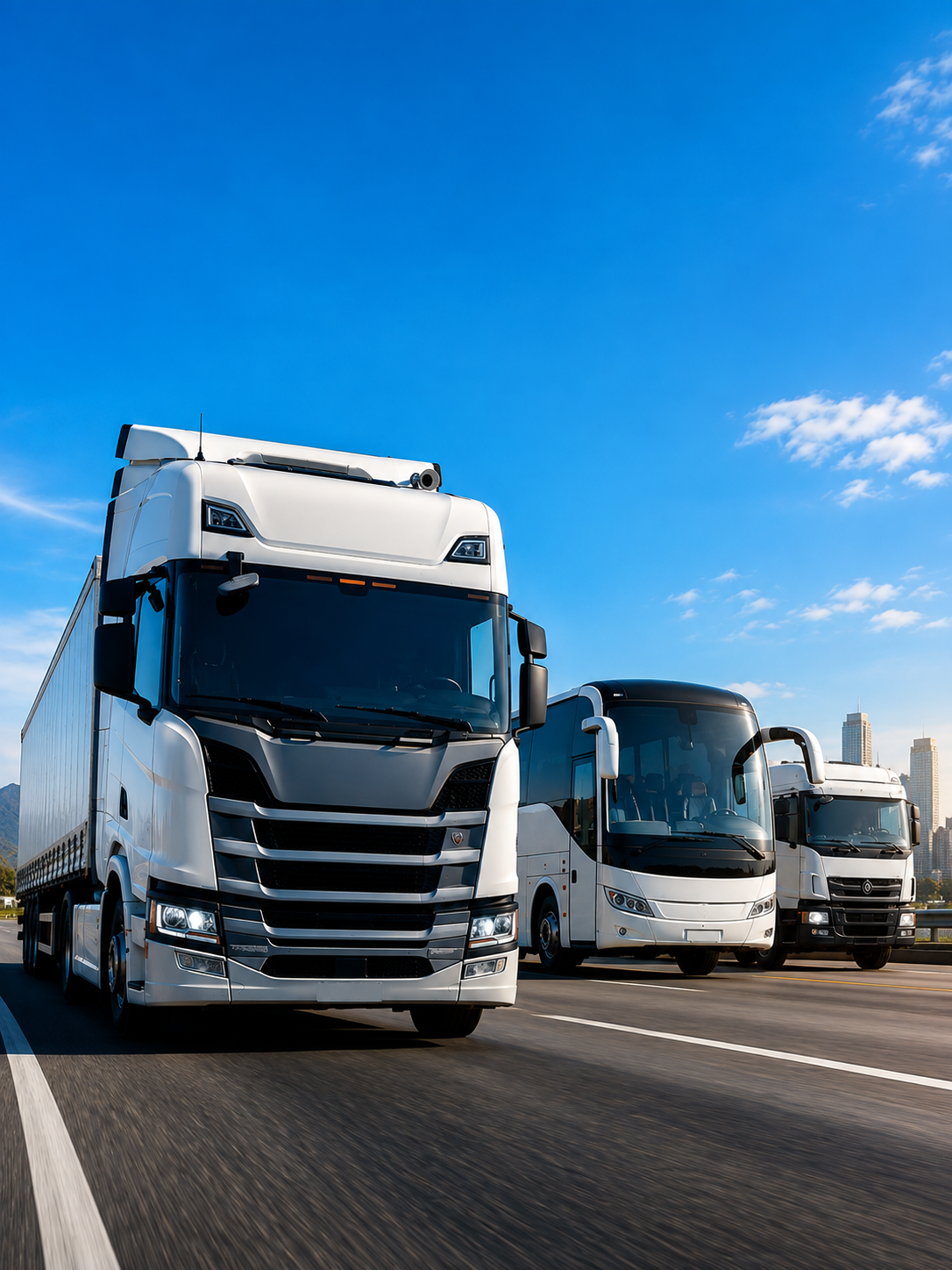 Trucks and buses