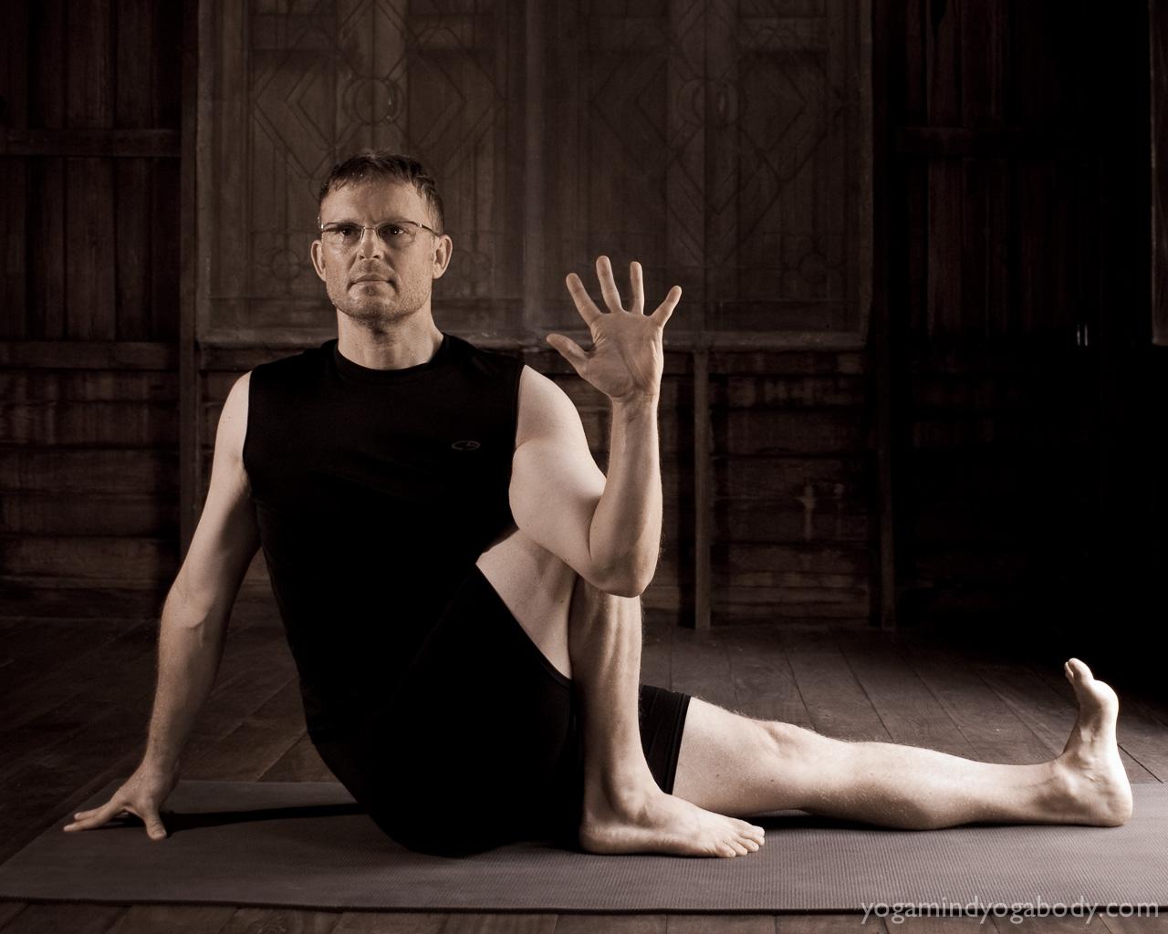 Moving from attention to awareness in Marichyasana III