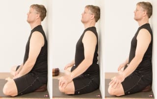 3 versions of seated pose