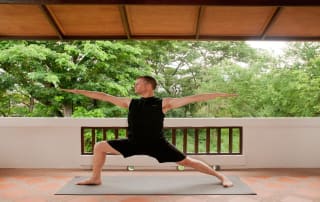 Warrior II with more neutral hip alignment