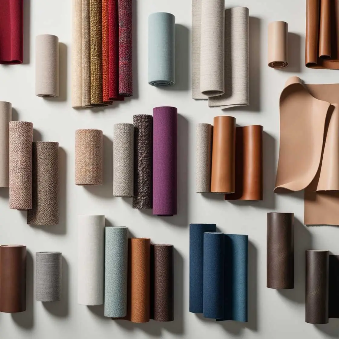 fabric and leather upholstery