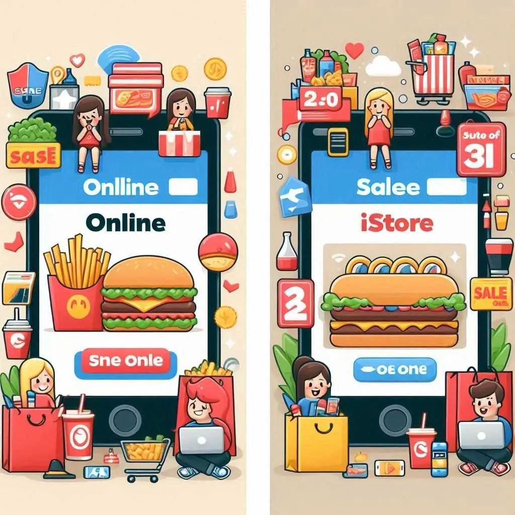 online vs. in-store sales