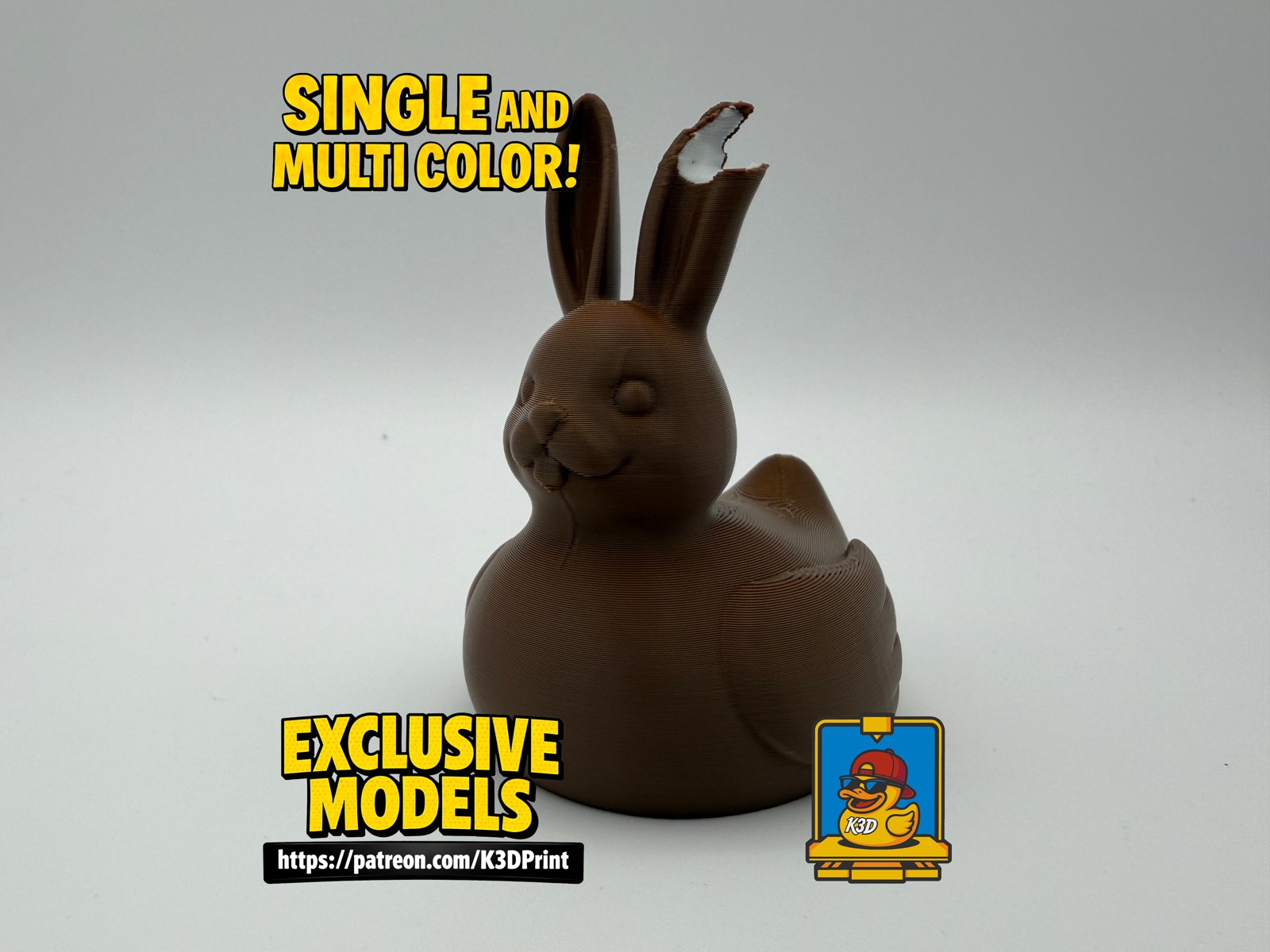 Chocolate Easter Bunny Duck