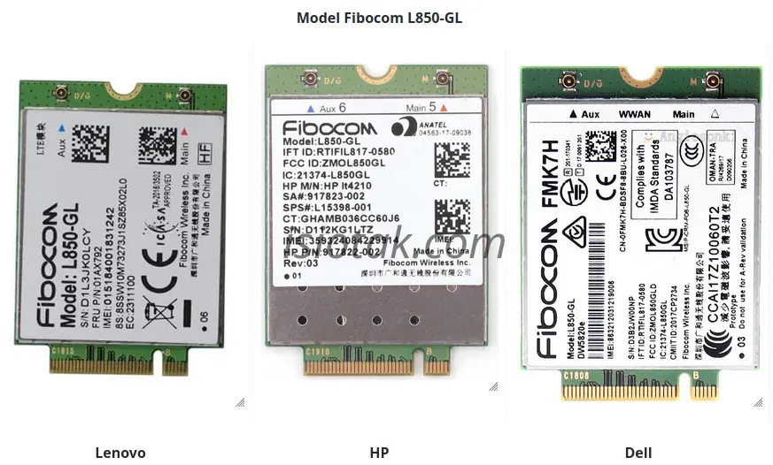 Model fibocom l850-gl