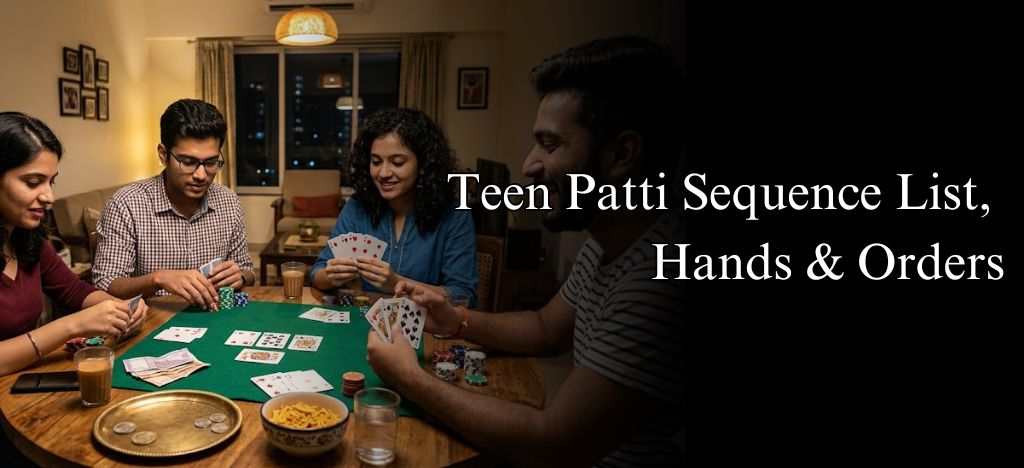 Teen Patti Sequence List, Hands & Order 2026 – Full Guide