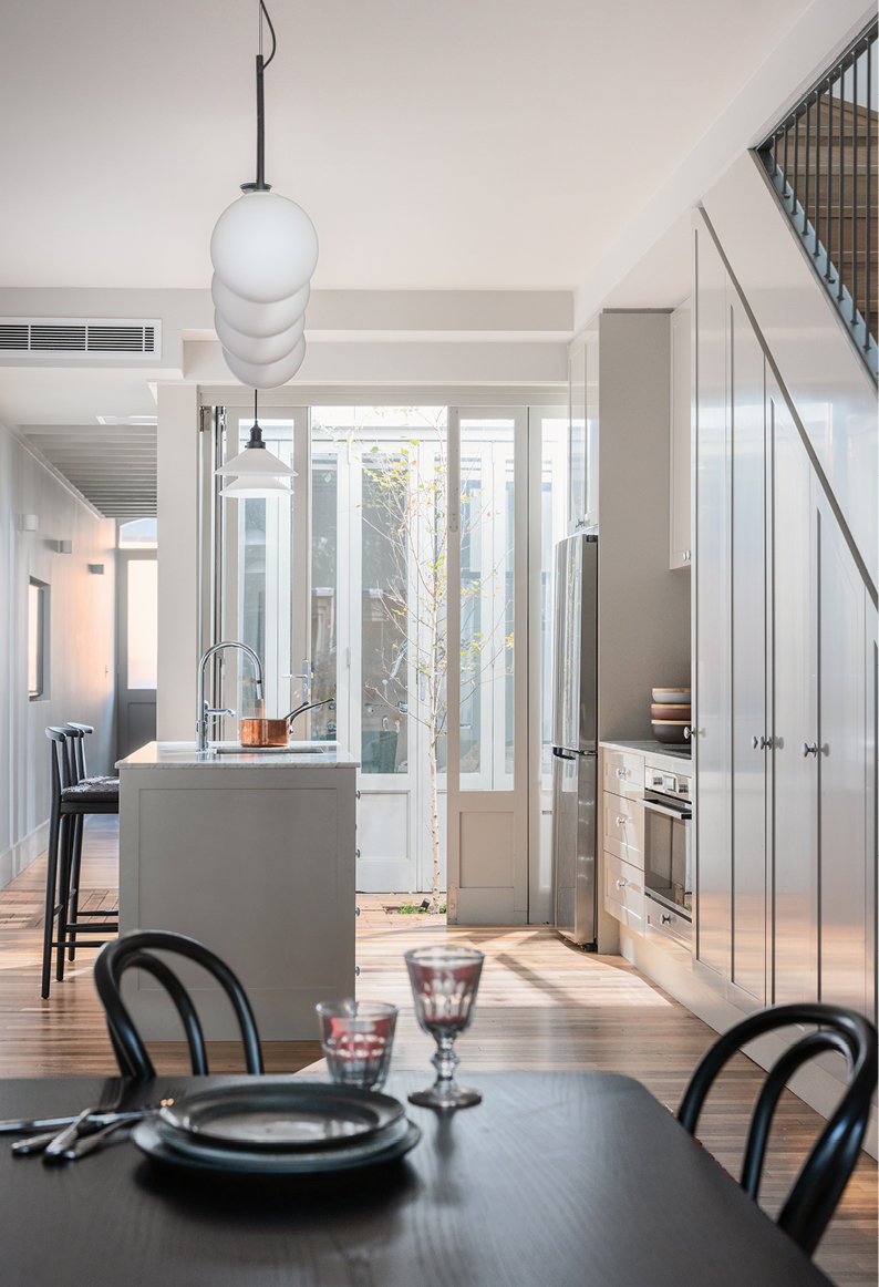 Kitchen with small courtyard