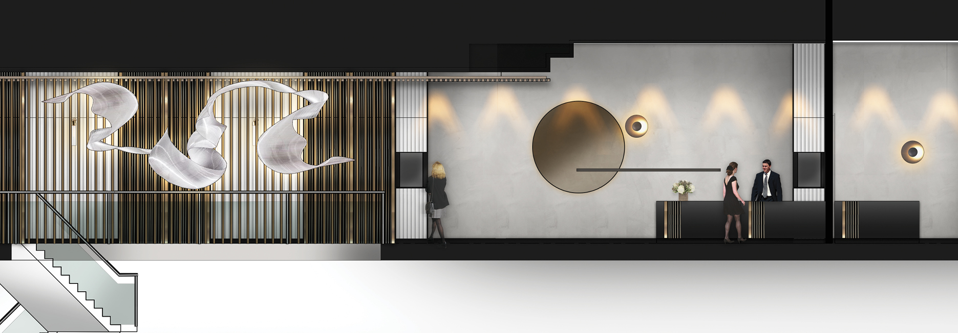 Pre-function bar elevation of Club Marconi function rooms