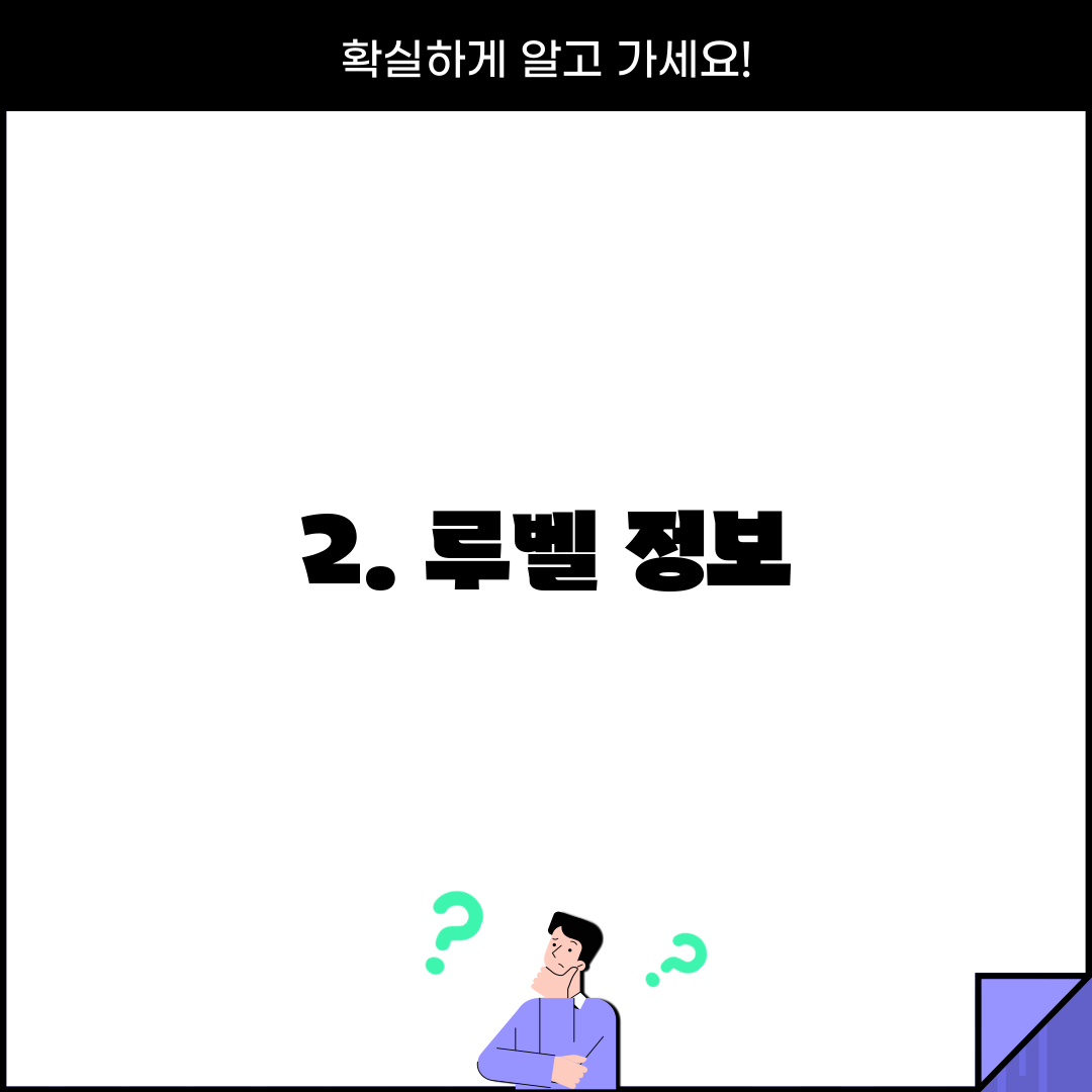 2. 루벨 정보