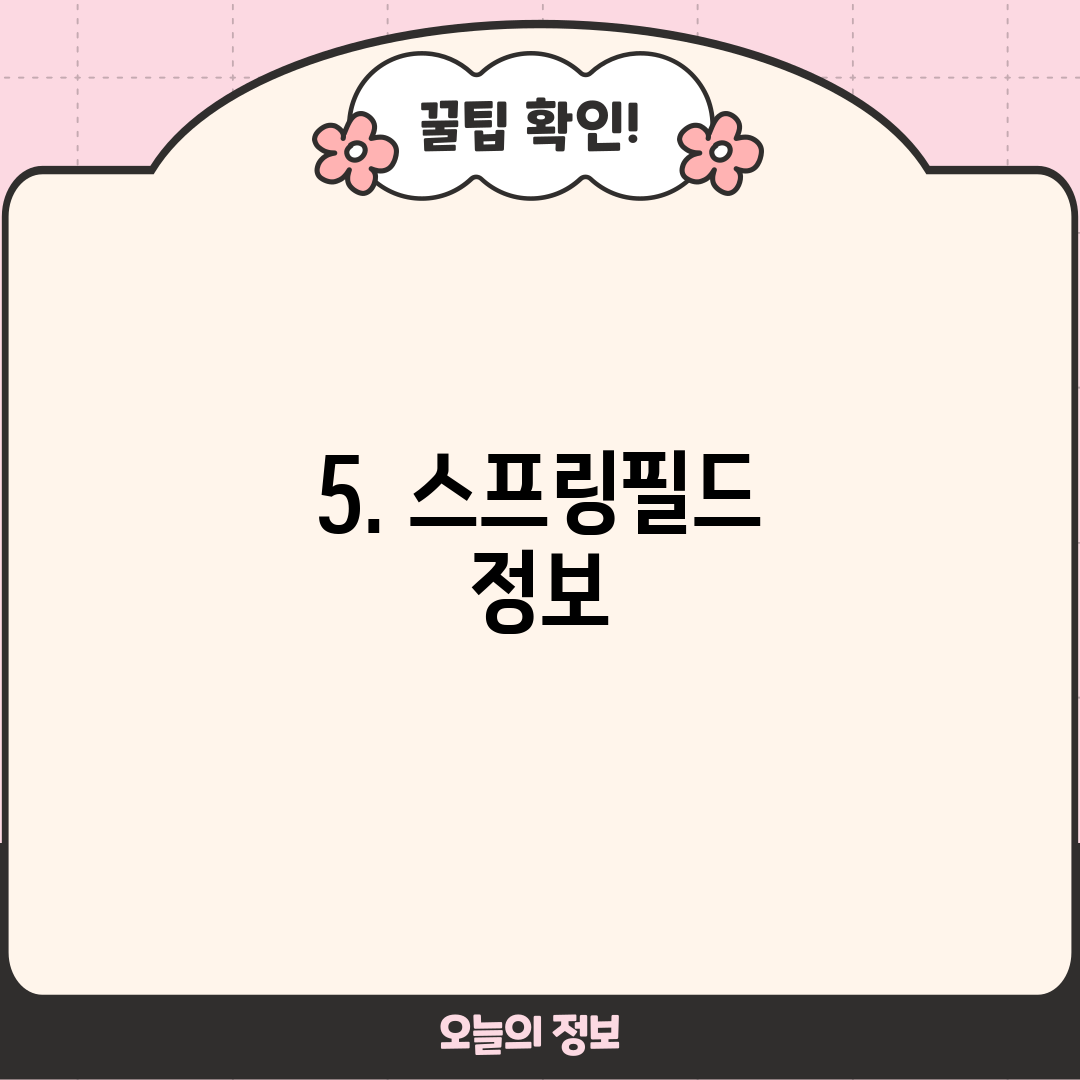 5. 스프링필드 정보