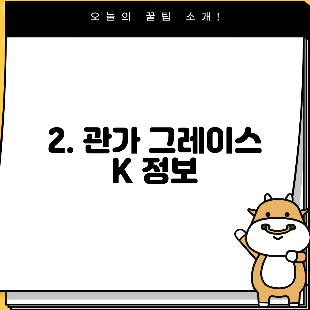2. 관가 그레이스 K 정보