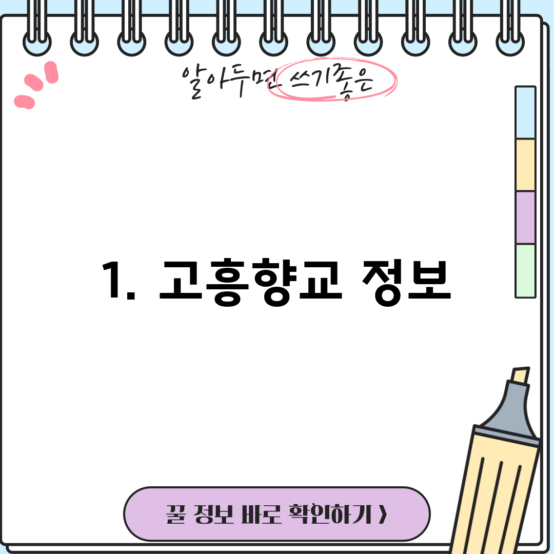 1. 고흥향교 정보