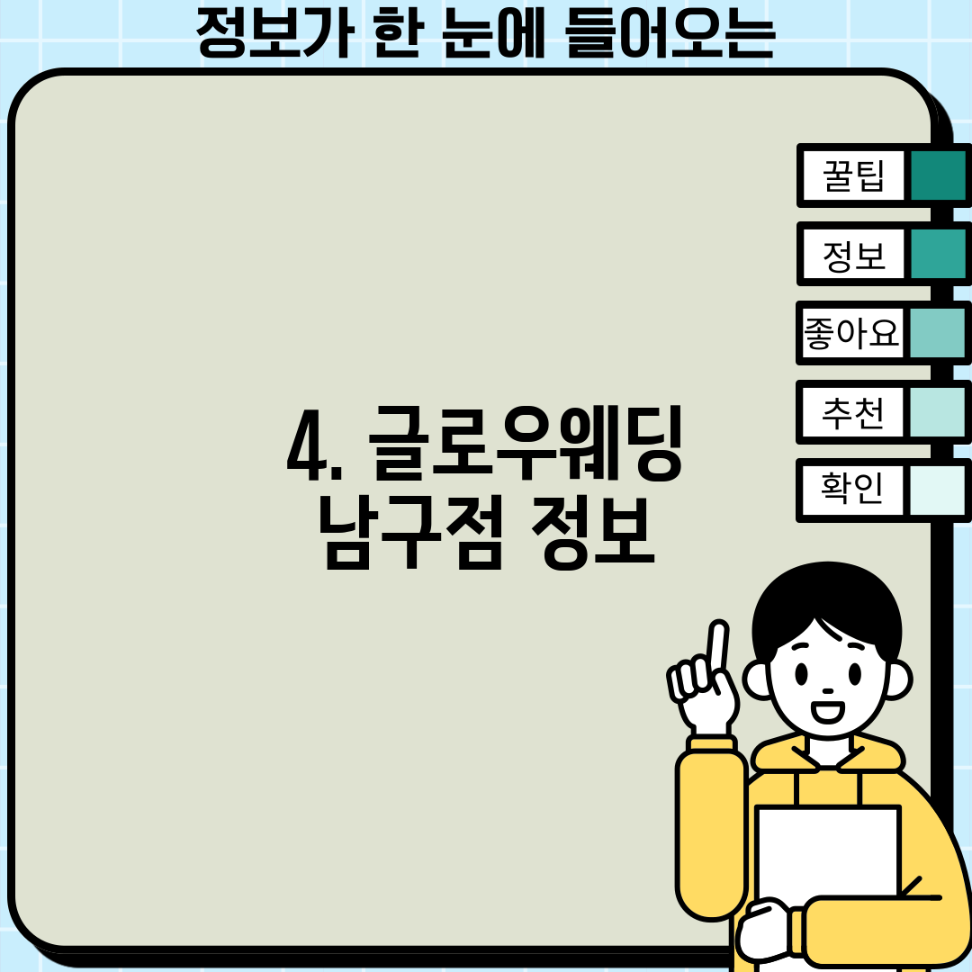 4. 글로우웨딩 남구점 정보