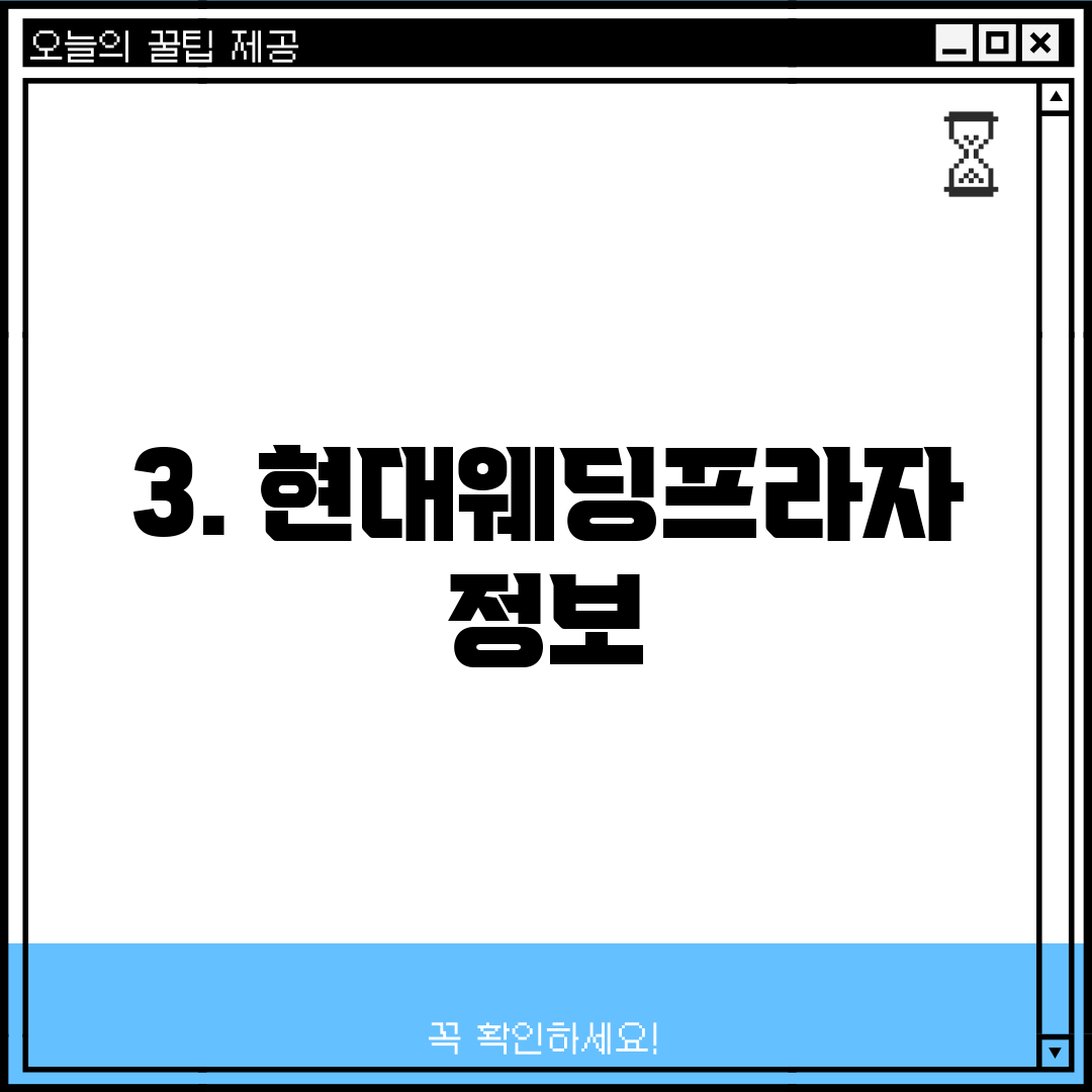 3. 현대웨딩프라자 정보
