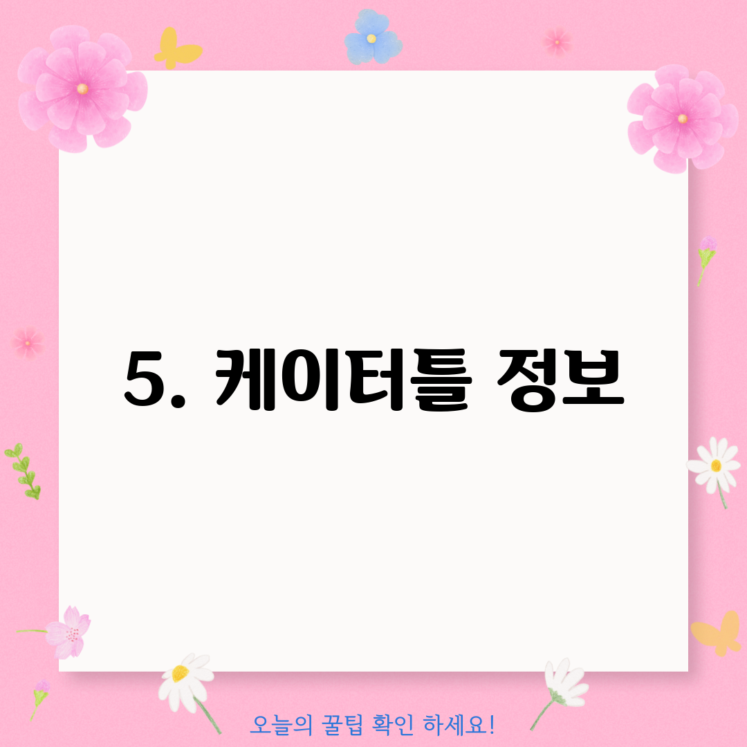 5. 케이터틀 정보