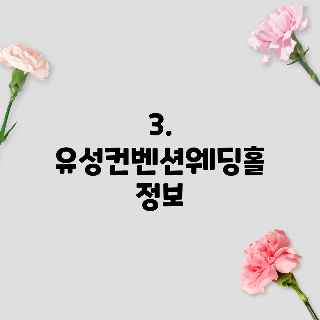 3. 유성컨벤션웨딩홀 정보