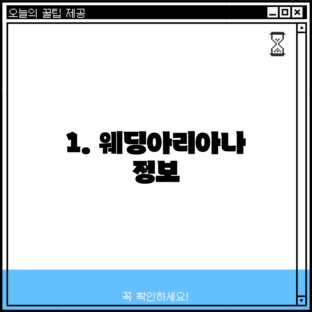 1. 웨딩아리아나 정보
