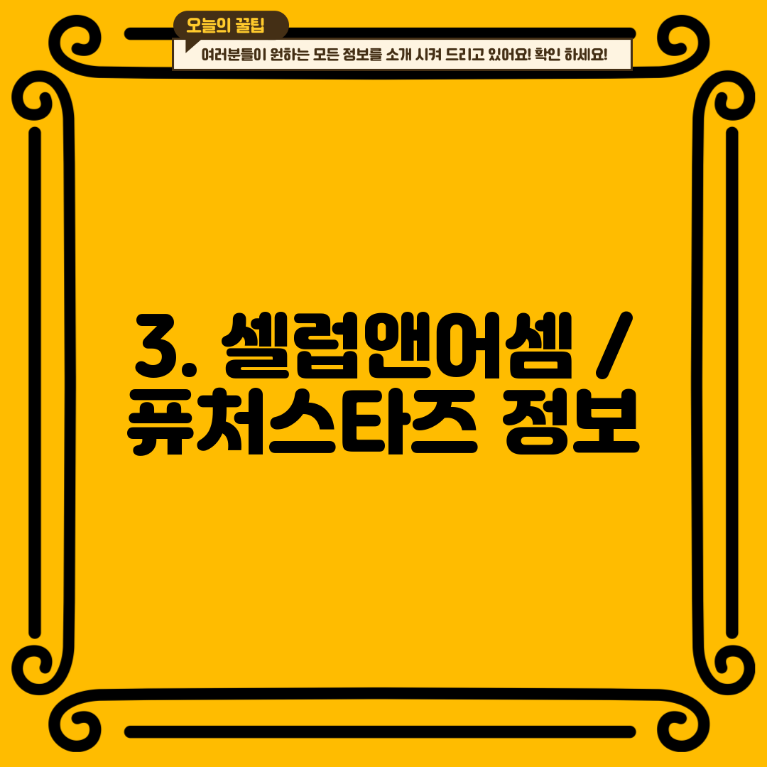 3. 셀럽앤어셈 / 퓨처스타즈 정보