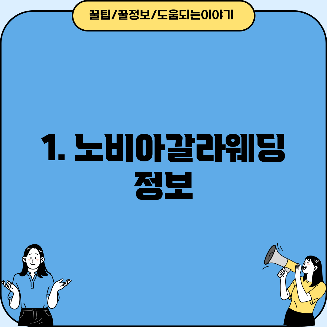 1. 노비아갈라웨딩 정보