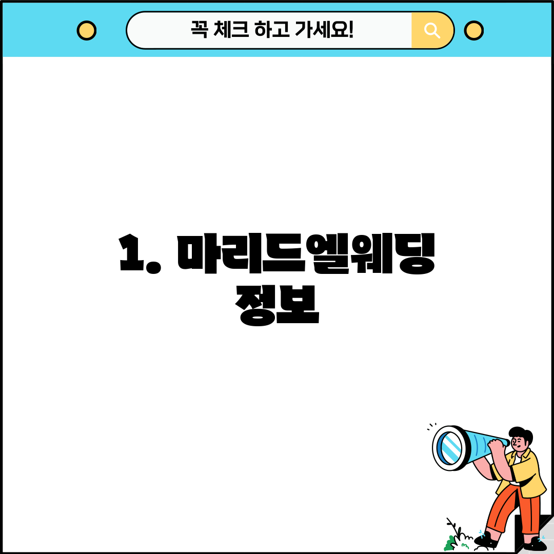 1. 마리드엘웨딩 정보