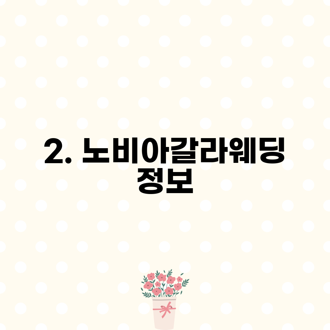 2. 노비아갈라웨딩 정보