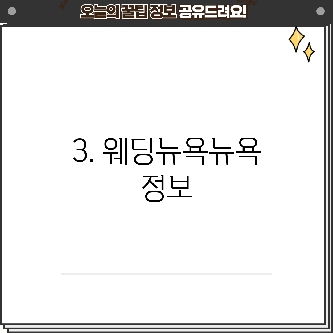 3. 웨딩뉴욕뉴욕 정보