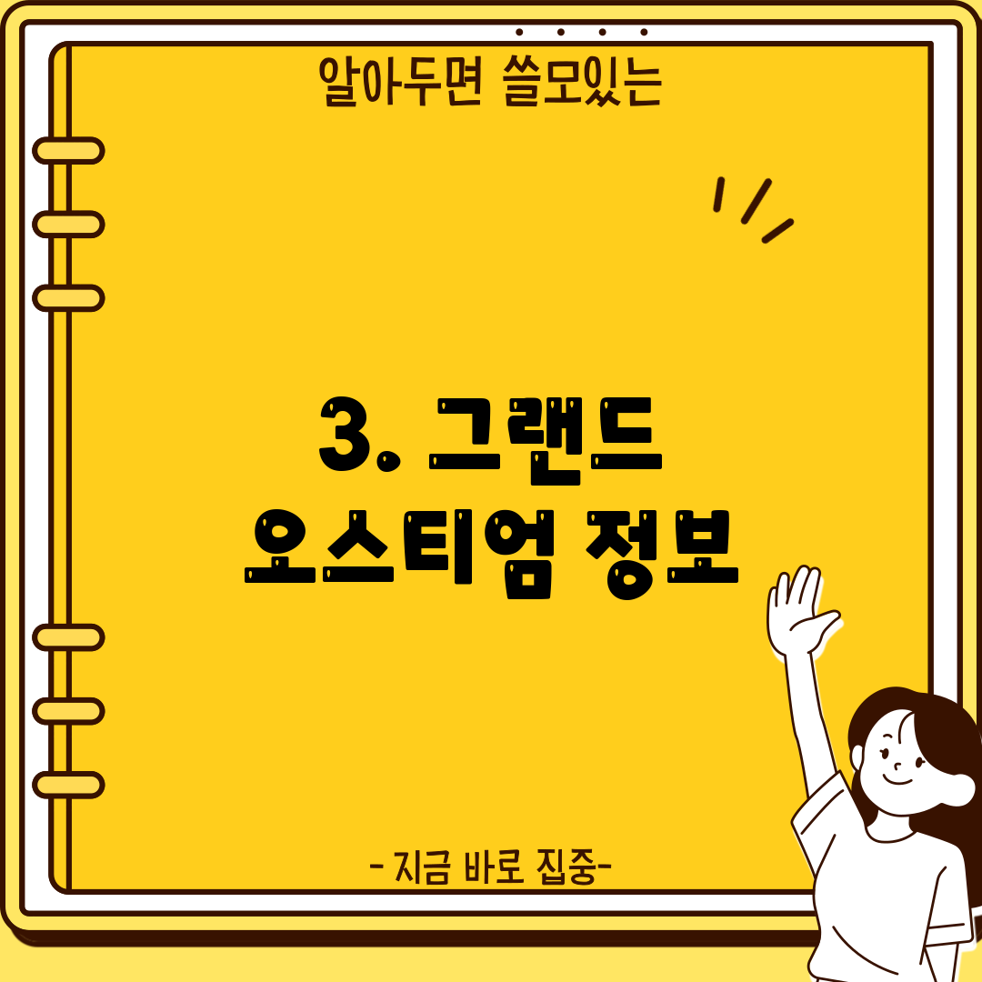 3. 그랜드 오스티엄 정보