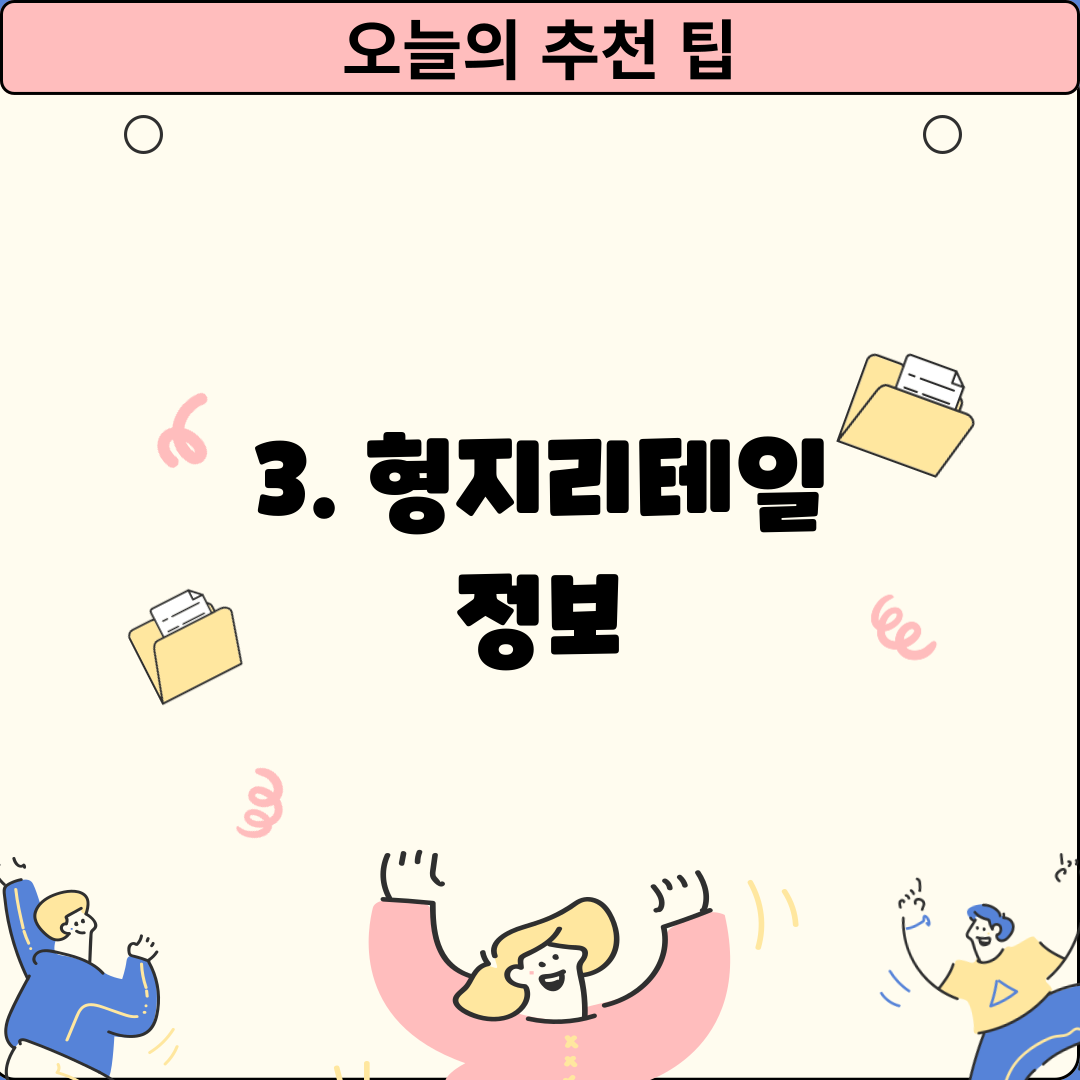 3. 형지리테일 정보