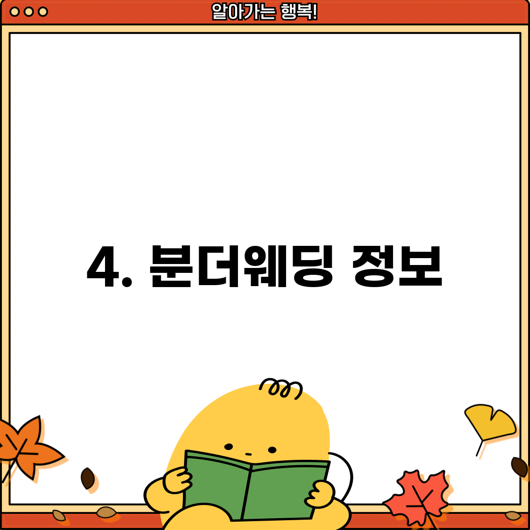 4. 분더웨딩 정보