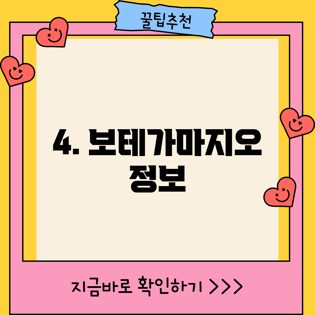 4. 보테가마지오 정보