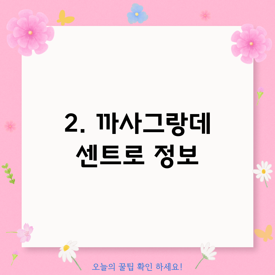 2. 까사그랑데 센트로 정보