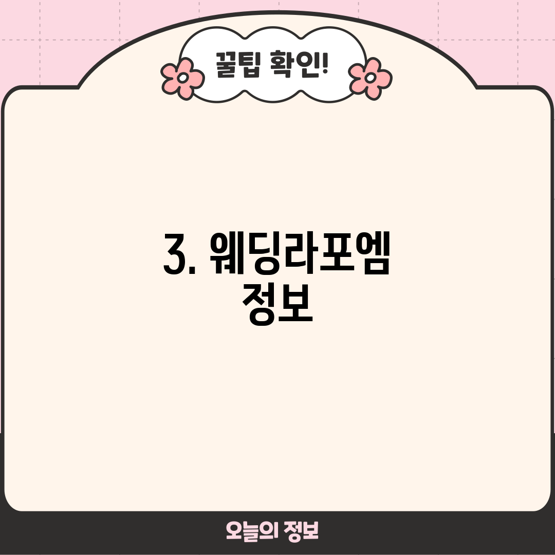3. 웨딩라포엠 정보