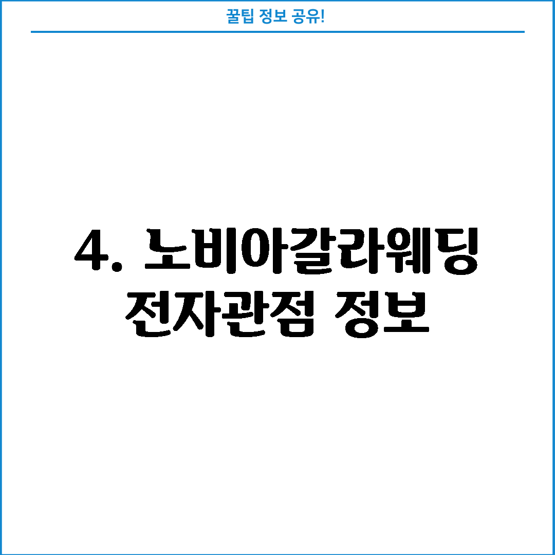 4. 노비아갈라웨딩 전자관점 정보