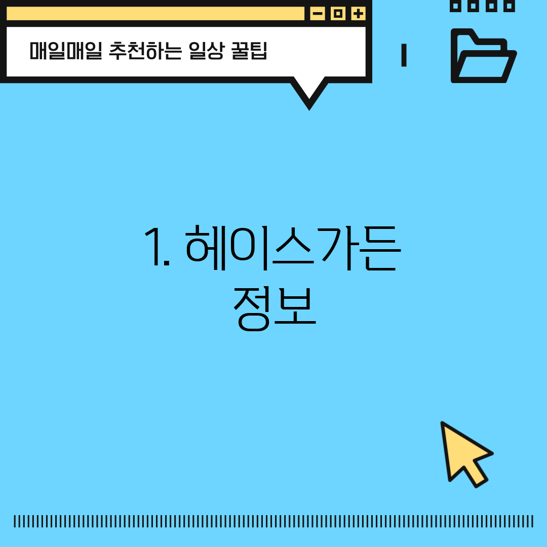 1. 헤이스가든 정보