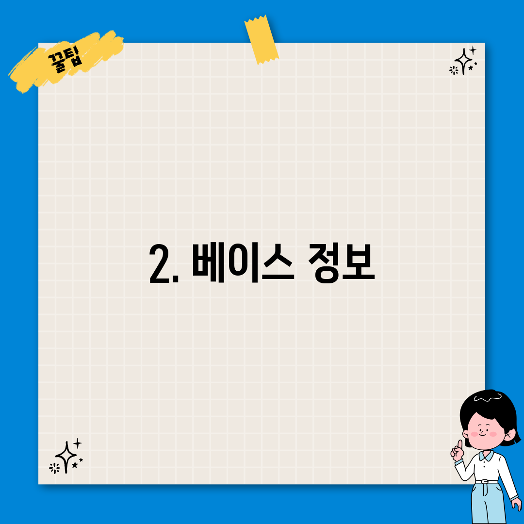 2. 베이스 정보