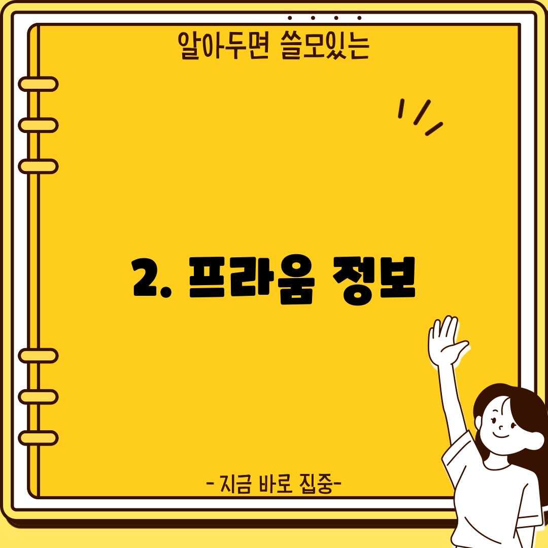 2. 프라움 정보