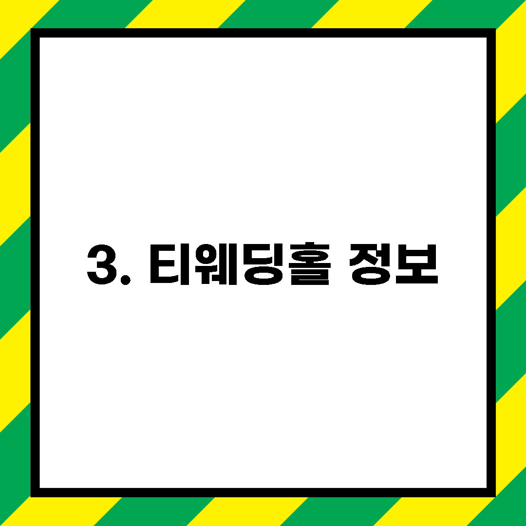3. 티웨딩홀 정보