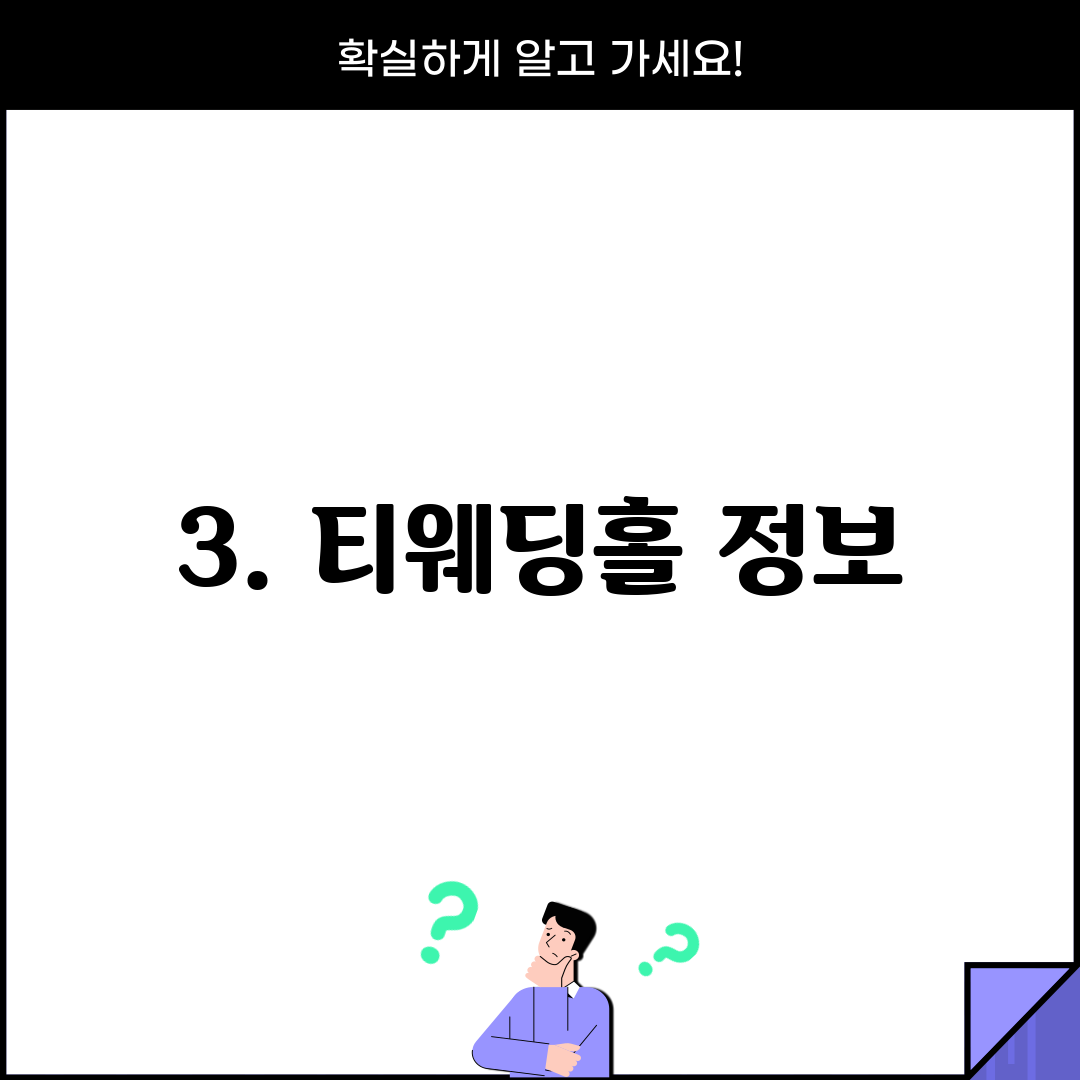 3. 티웨딩홀 정보