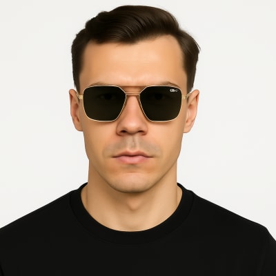 Gold Frame Aviators –Sunglasses