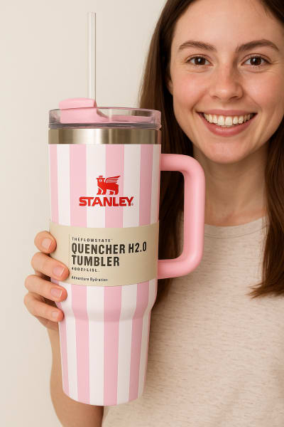 Premium Stanley Stainless Steel Insulated Tumbler with Handle & Reusable Straw