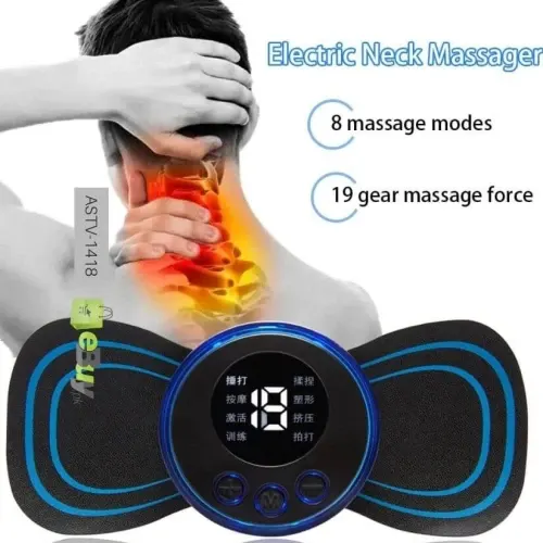 Portable Butterfly Massager for Pain Relief – Rechargeable EMS Body Massage Device