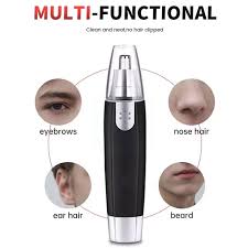 Electric Nose & Ear Hair Trimmer for Men – Waterproof, Washable, Cordless Grooming Shaver 2