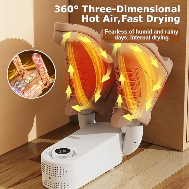 360° Electric Shoe Dryer with Hot Air Circulation – Fast Drying & Odor Removal for All Footwear 4