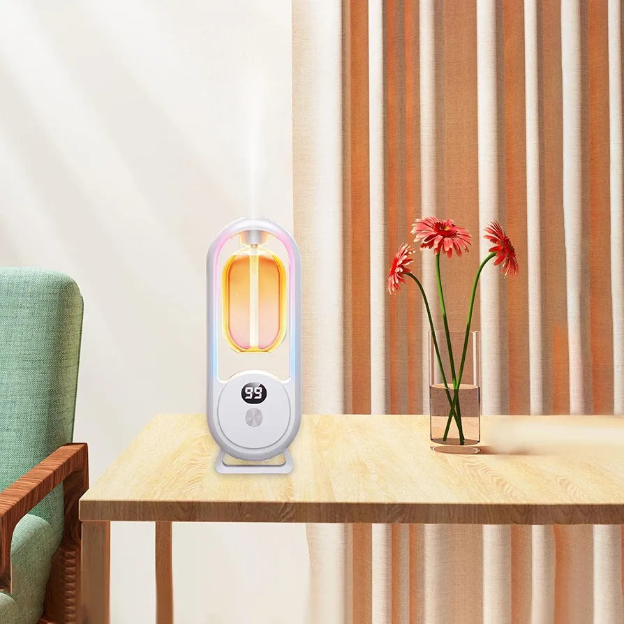 Wall Mounted Essential Oil Diffuser Rechargeable Timed Spray Digital Display Air Freshener 2